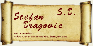 Stefan Dragović vizit kartica